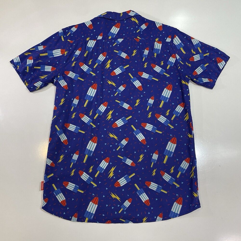 TIPSY ELVES 4TH OF JULY MEMORIAL DAY Popsicle Red White Blue Button Down Shirt L - Picture 6 of 6